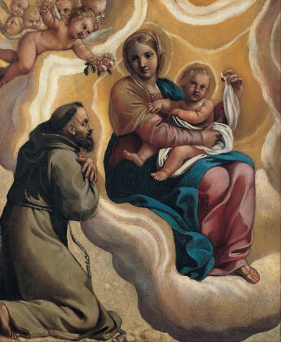 Madonna with the Child and Saint Francis by Antonio Carracci